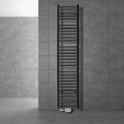 Badkamer radiator middenaansluiting 300x1800 mm antraciet recht met Lu...