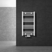 Badkamerradiator Sahara 500 x 800 mm Wit recht + midden aansluiting