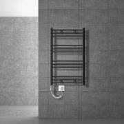 Badkamerradiator elektrisch 600x800 mm antraciet met verwarmingselemen...