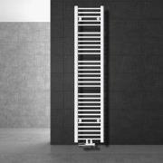 Badkamer radiator middenaansluiting 300x1800 mm wit recht met wandaans...