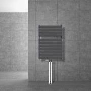 Badkamerradiator middenaansluiting 600x800 mm antraciet met vloeraansl...