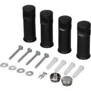 Beugel voor badkamer radiator Zwart mat voor rechte en gebogen modelle...