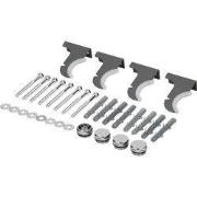 Universeel bevestigingsmateriaal voor radiator compleet set antraciet ...