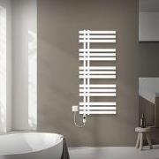 Badkamer radiator middenaansluiting 500x1200 mm wit met verwarmingsele...