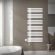 Badkamer radiator middenaansluiting 600x1400 mm wit met verwarmingsele...