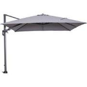 Hawaii parasol - 300x300 cm - carbon black - licht grijs