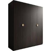 Meubella - Kledingkast Monor - Zwart eiken - 180 cm