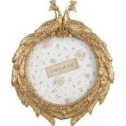 Clayre & Eef Fotolijst Ø 13 cm Goudkleurig Kunststof