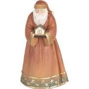 Clayre & Eef Kerstdecoratie Beeld Kerstman 17x13x27 cm Rood Kunststof