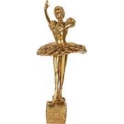 Clayre & Eef Kerstdecoratie Beeld Ballerina 20x17x45 cm Goudkleurig Ku...