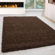 Tapijtenloods Basic Shaggy vloerkleed Bruin Hoogpolig- 80x250 CM