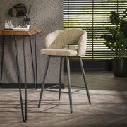 Hoyz Collection - Barstoel Boucle Salon - 2 Stuks - Boucle Zandkleur