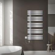 Badkamerradiator middenaansluiting 600x1200 mm chroom met verwarmingse...
