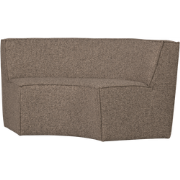 WOOOD Europa 2-Zits Eetbank - Polyester  - Bruin - 133x133x87