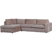 WOOOD Hoekbank Links Hajo - Chenille - Taupe - 84x283x197