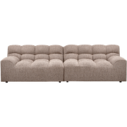 WOOOD Allure 3-Zits Bank - Geweven Stof - Bruin Melange - 79x280x86