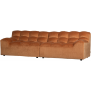 WOOOD Allure 3-Zits Bank - Gewassen Fluweel - Terra - 79x280x86