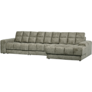 WOOOD Second Date Chaise Longue Rechts - Structure Velvet - Frost