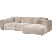 WOOOD Cloud Chaise Longue Bank Rechts - Chenille - Naturel -80x280x165