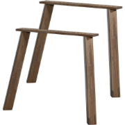WOOOD Haarlem 4-standen poot - Eiken - Bruin - Set van 2