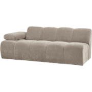 WOOOD Mojo 2-Zits Bank Met Arm Links - Ribstof - Zand - 74x200x97