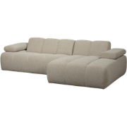 WOOOD Mojo Chaise Longue Bank Rechts - Bouclé - Beige Melange