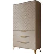 Meubella - Kledingkast Xiano - Beige - 103 cm