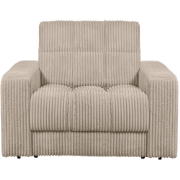 WOOOD Second Date Fauteuil - Grove Ribstof - Travertin