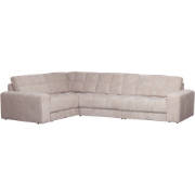 WOOOD Second Date Hoekbank Links - Grove Ribstof - Naturel