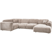 WOOOD Cloud Hoekbank Links - Chenille - Naturel - 80x345x198 cm