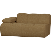 WOOOD Mojo 1,5-Zits Bank Met Arm Links - Bouclé - Geel/Bruin