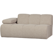 WOOOD Mojo 1,5-Zits Bank Met Arm Links - Bouclé - Beige - 74x160x97