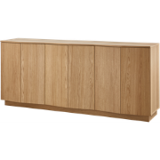 WOOOD Zuma dressoir - Push-To-Open - Eiken - Transparant - 85x22x45