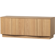 WOOOD Zuma tv-meubel - Push-To-Open - Eiken - Transparant - 52x133x45