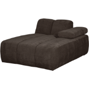 WOOOD Mojo Chaise Longue Elementenbank Rechts - Ribstof - Bruin