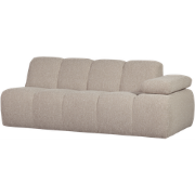 WOOOD Mojo 2-Zits Bank Met Arm Rechts - Bouclé - Beige - 74x200x97
