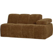 WOOOD Mojo 1,5-Zits Bank Met Arm Rechts - Ribstof - Geel - 74x160x67