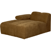 WOOOD Mojo Chaise Longue Elementenbank links - Ribstof - Honing Geel