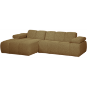 WOOOD Mojo Chaise Longue Bank Links - Bouclé - Geel/Bruin Melange