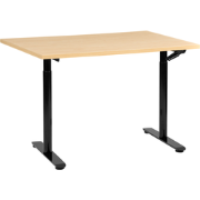 DESTINAS - Sta-bureau - Zwart/Lichtbruin - 120 x 72 cm - Vezelplaat