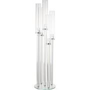 J-Line - Kaarshouder 5 Dun Glas Transparant - 25x25x100cm