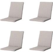 Madison -  Stapelstoelkussen Napels taupe - Ca. 97x49 cm - Set van 4