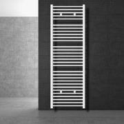 Badkamerradiator Sahara 600 x 1800 mm wit gebogen met zijaansluiting