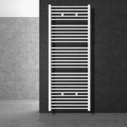 Badkamerradiator Sahara 750 x 1800 mm Wit gebogen met zijaansluiting