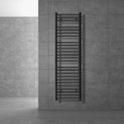 Badkamerradiator Sahara 400 x 1500 mm antraciet recht met zijaansluiti...