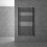 Badkamerradiator Sahara 750 x 1200 mm antraciet recht met zijaansluiti...