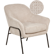 VEDDIGE - Fauteuil - Beige - Polyester