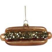 Clayre & Eef Kersthanger 13x4x6 cm Bruin Glas