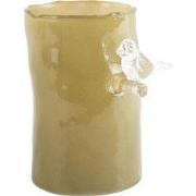 Vaas Bird On Branch - Legergroen - 9.5x9.5x15cm