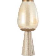 PTMD Windlicht Berdand - 22x22x59 cm - Glas - Beige